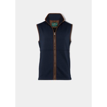 Alan Paine Aylsham Men's Fleece Waistcoat - Navy Herringbone Alan Paine Aylsham Men's Fleece Waistcoat - Navy Herringbone